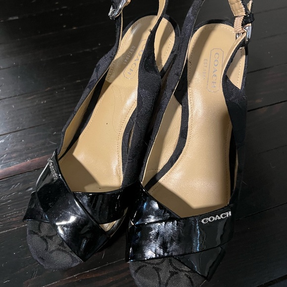 Coach Jessy Black Patent Leather Women's Shoes - Picture 1 of 10